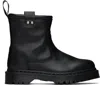 Dr. Martens' Black Anistone Lo Leather Boots In Black Wanama