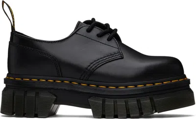 Dr. Martens Audrick Nappa Leather Platform Shoes In Black