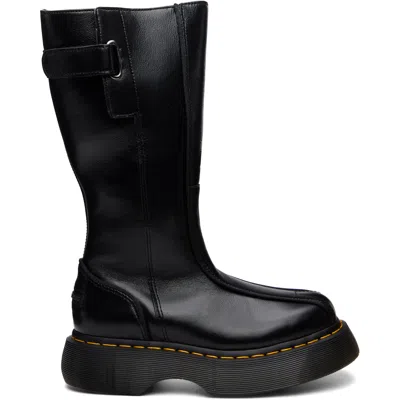 Dr. Martens Buzz Hi Buckled Leather Boots In Black
