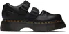 Dr. Martens' Black Buzz Mary Jane Loafers In Black