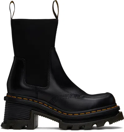 Dr. Martens' Black Corran Atlas Heeled Chelsea Boots In Black Atlas