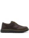 Dr. Martens Black Crewson Lo Leather Shoes Crazy Horse In Marrone