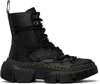 Dr. Martens' Black Dmxl 8-eye Leather Boots In Black Lunar+rubber G