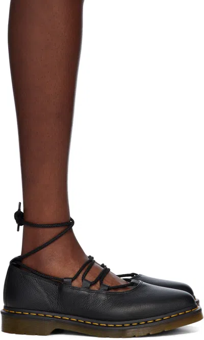 Dr. Martens' Black Elphie Ii Virginia Leather Ballet Loafers