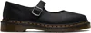 Dr. Martens' Black Elphie Virginia Mary Jane Loafers In Black Virginia