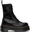 Dr. Martens' Platform Boots With Treaded Sole And Distinctive Accents In Black