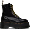 Dr. Martens Jadon Max Platform Boots In Buttero Leather In Black Buttero