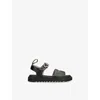 Dr. Martens' Dr. Martens Marlowe Hearts Junior Girls Sandals Colour: Black/pink, Size: 13 In Black