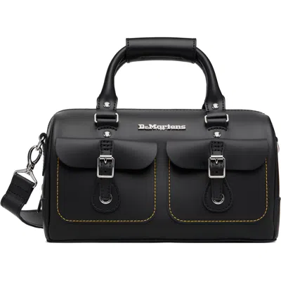 Dr. Martens Black Kieve Leather Top Handle Bag In Black Vintage Smooth