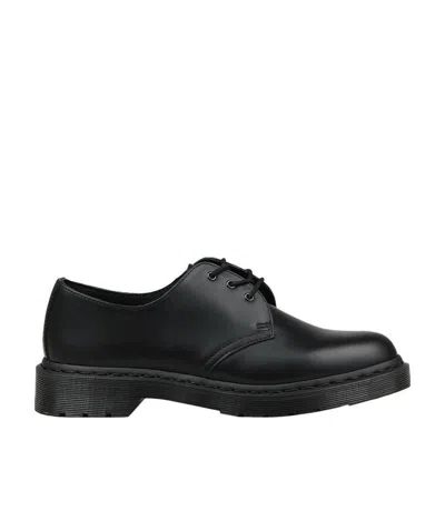 DR. MARTENS BLACK LACED DERBY SHOES