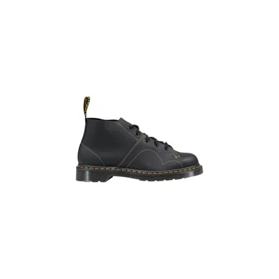 Dr. Martens Black Leather Boot In Multi