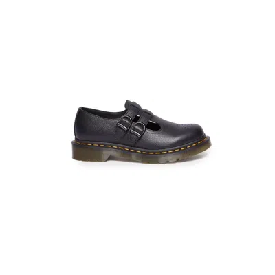Dr. Martens' Black Leather Flat Shoe