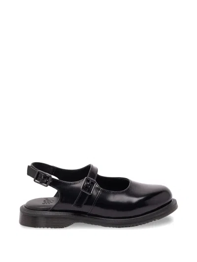 Dr. Martens Black Leather Flat Shoes