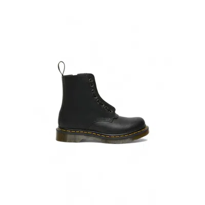 Dr. Martens Leder 1460 Serena Stiefeletten Mit Kunstfellfutter In Black