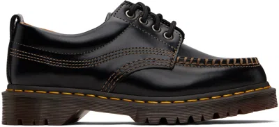 Dr. Martens Black Leather Lowell Derbys In Brown