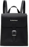 Dr. Martens Black Leather Mini Backpack In Black Kiev & Black S