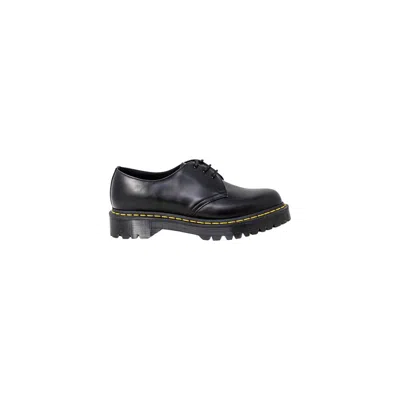 Dr. Martens Black Leather Oxfords And Derbies In Multi
