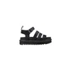 Dr. Martens Black Leather Sandal In Black