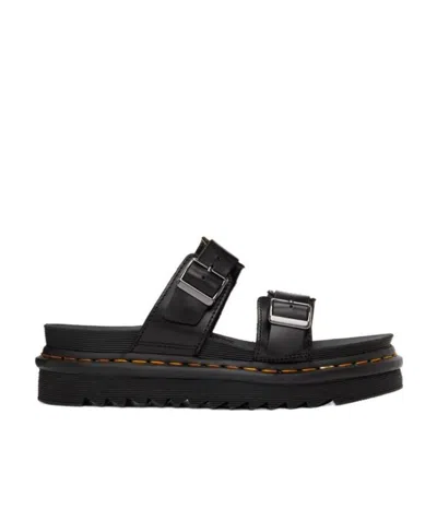DR. MARTENS' BLACK LOGO CASUAL SANDALS