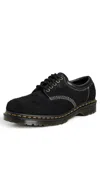 Dr. Martens Black Long Napped Suede Low Boots Black In Black
