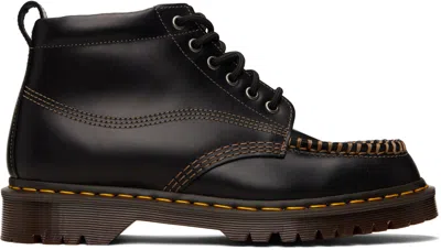 Dr. Martens Black Lowell Chukka Moc Toe Leather Ankle Boots