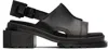 Dr. Martens' Black Maybole Open Toe Mules In Black Wanama