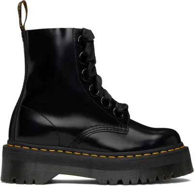 Dr. Martens' Black Molly Leather Platform Boots