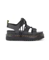 Dr. Martens Dr.martens Nartilla Hydro Leather Gladiator Sandals In Black