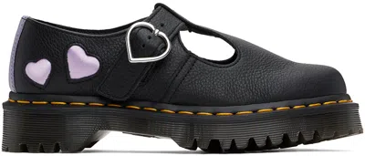 Dr. Martens' Polley Heart Virgina Satin Mary Jane Shoes In Purple