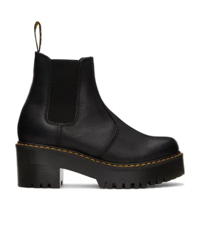 Dr. Martens' Black Round Head And Ankle Boots