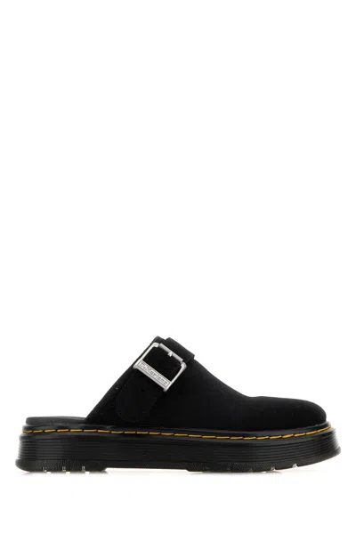 Dr. Martens Black Suede Brookline Slippers