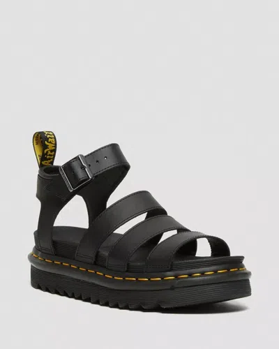 DR. MARTENS BLAIRE 24235001 SANDALS WOMEN BLACK HYDRO LEATHER PLATFORM GAL1116