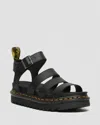 Dr. Martens Blaire 24235001 Sandals Women Black Hydro Leather Platform Gal1116 In Black