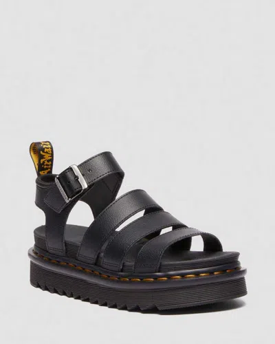 Dr. Martens Dr.martens Gladiator Sandals With Platform In Nero Neri E Grigi