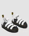 Dr. Martens' Blaire Hydro Leather Strap Sandals In White In White
