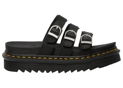 Pre-owned Dr. Martens' Blaire Leather Slide Hydro (women's) Sneakers In Black
