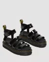 Dr. Martens' Dr.martens Hydro Leather Blaire Sandals In Black