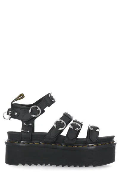 Dr. Martens' Dr. Martens Blaire Piercing Platform Sandals In Black Athena