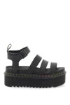 Dr. Martens' Blaire Quad Hydro Open Toe Sandals In Black