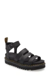 Dr. Martens Dr.martens Hydro Leather Blaire Sandals In Black