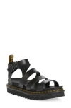 Dr. Martens' Dr.martens Hydro Leather Blaire Sandals In Black