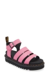 Dr. Martens' Dr. Martens Womens Fondant Pink Blaire Multi-strap Coated-leather Sandals In Fondant Pink Athena