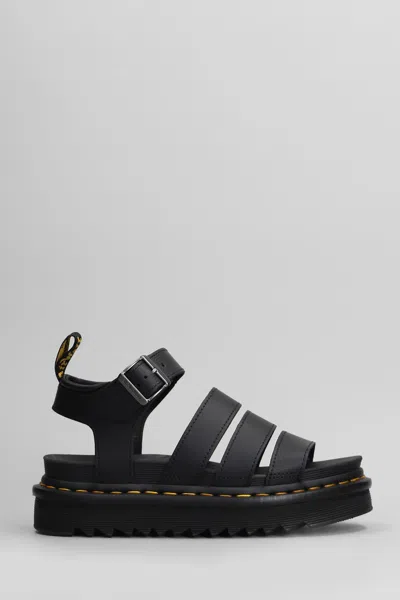 Dr. Martens' Blaire Sandals In Black Leather