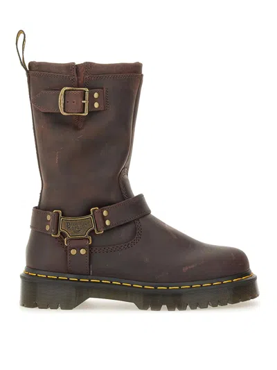 Dr. Martens Anistone Harness Boot In Brown