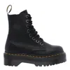 Dr. Martens' Dr. Martens Woman Ankle Boots Black Size 7 Textile Fibers In Black
