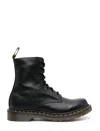 Dr. Martens' Dr. Martens Round-toe Lace-up Ankle Boots In Black