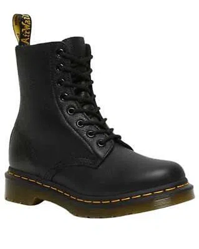 Pre-owned Dr. Martens' Boots Dr. Martens 1460 Pascal Black Virginia Ankle Boot Unisex Leather Black