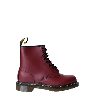 Dr. Martens Bordeaux Leather Lace-up Boots In Burgundy