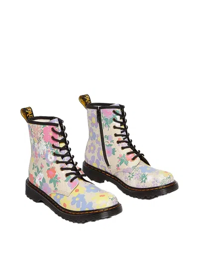 Dr. Martens Kids' Beige Boots In Multi