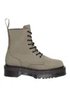 Dr. Martens' Jadon Leather Platform Boots In Gris